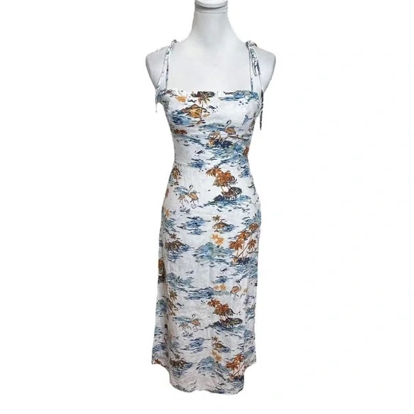 Free People Ivory Flamingo Dress - Size 2 - NWT - Picture 1 of 5